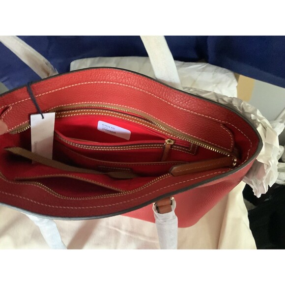Dooney & Bourke Pebble Grain Shopper Tote Bag - Red (R1925X) - Picture 4 of 4